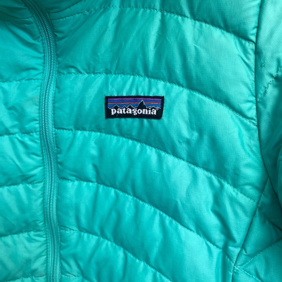 Patagonia Feather Down Puffer Aqua Quilted Jacket - Picture 2 of 12